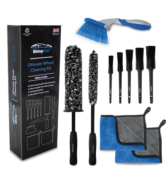 Premium 10-Piece Car Wheel Cleaning Brush Kit