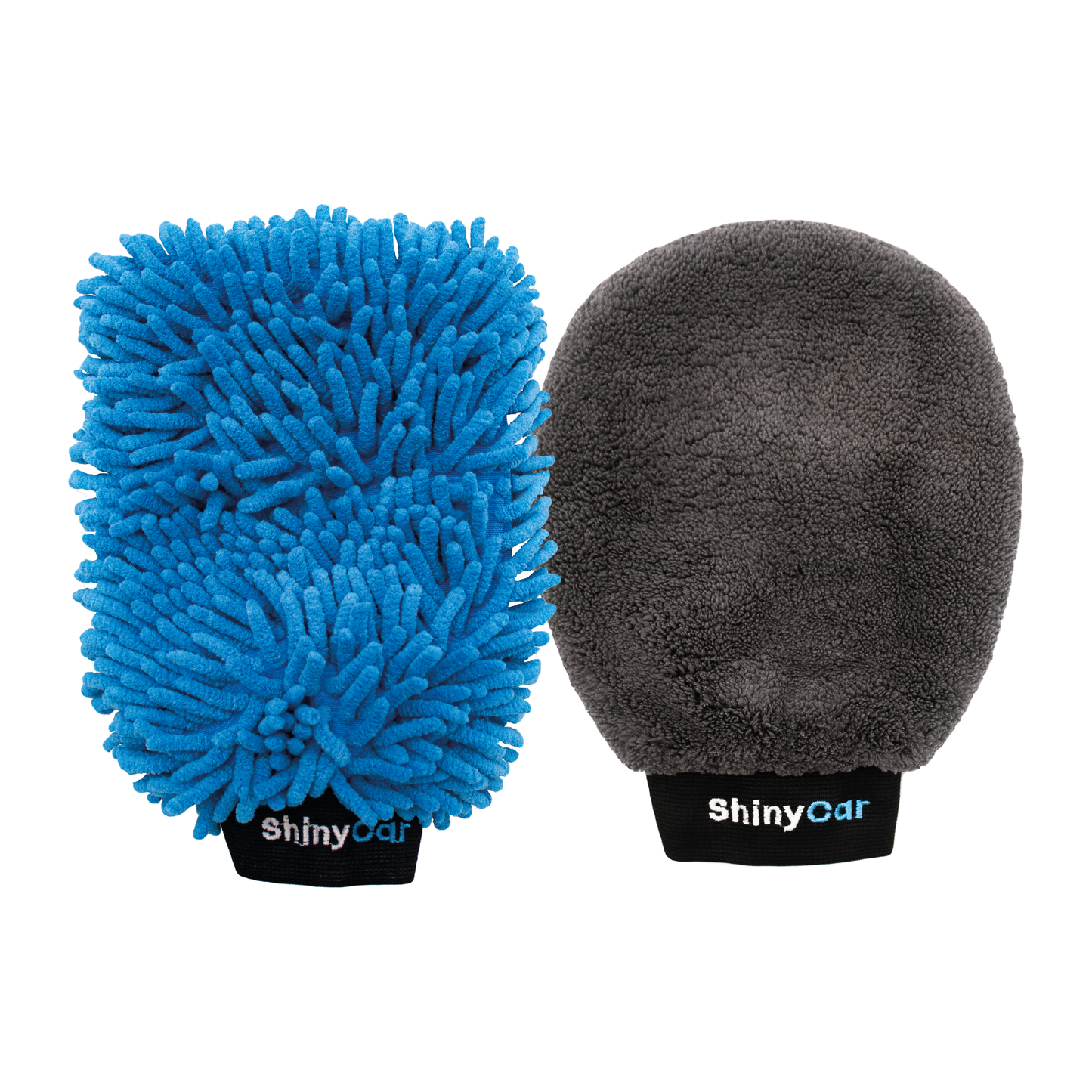 Succlace Car Wash Mitt 2 Pack - Large Size Microfiber Wash Mitt Car Cleaning Mitts Premium Chenille Car Washing Gloves Winter Waterproof Car Wash Rag Sponge